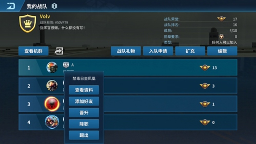 现代空战3D手游taptap版战队功能介绍2